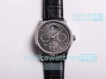 Swiss Copy Jaeger Lecoultre Master Watch SS Grey Moonphase Dial